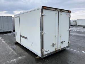 T5. シマ鋼板 【格安】 2トン保冷コンテナ 幅218ｃｍ長さ540ｃｍ高さ228ｃｍ 物置 倉庫 格安運送　江別市発 T5. シマ鋼板 【格安】 2トン保冷コンテナ 幅218cm長さ540cm高さ