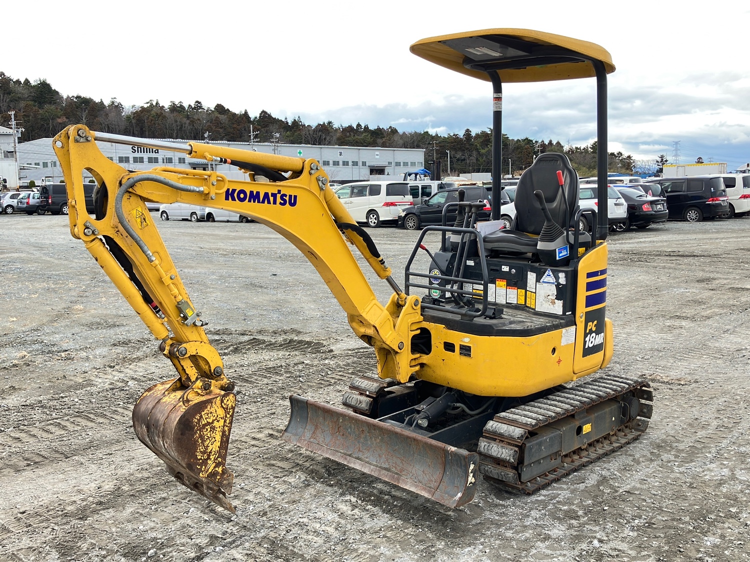 【T-0079】コマツ PC55MR-5NO 　2016年　 5.5tクラス　 808ｈ 　キャビン　 AC　 盗難防止装置　 ミニ油圧ショベル 　ブレーカー配管　 ユンボ　 茨城県 T-0079】コマツ PC55MR-5NO 2016年 5.5tクラス 808h キャビン AC 盗難