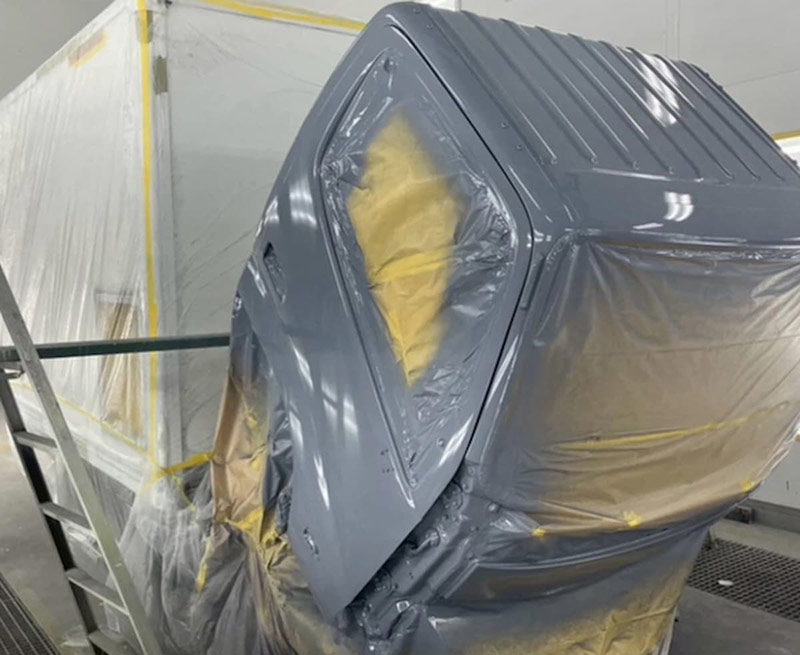 キッチンカーにしたボディ載せ替え事例